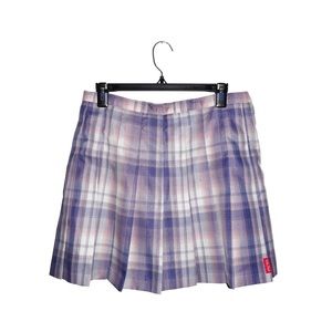 Teddy Fresh Plaid Pleated Mini Skirt